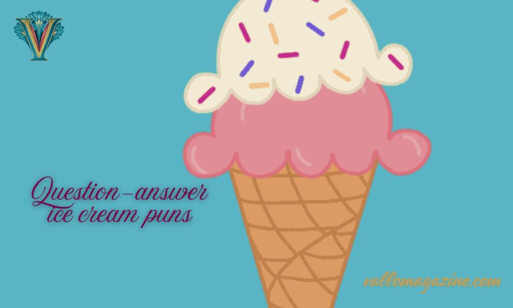 Question-answer ice cream puns